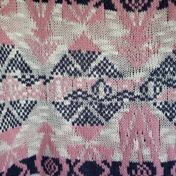Pink Rose | Tribal Long Sleeve Knit Sweater NWT - Picture 3 of 6